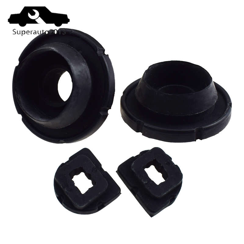 2X Upper & 2X Lower Cushion Bushing Radiator Mount Rubber For Ford Fiesta Mazda
