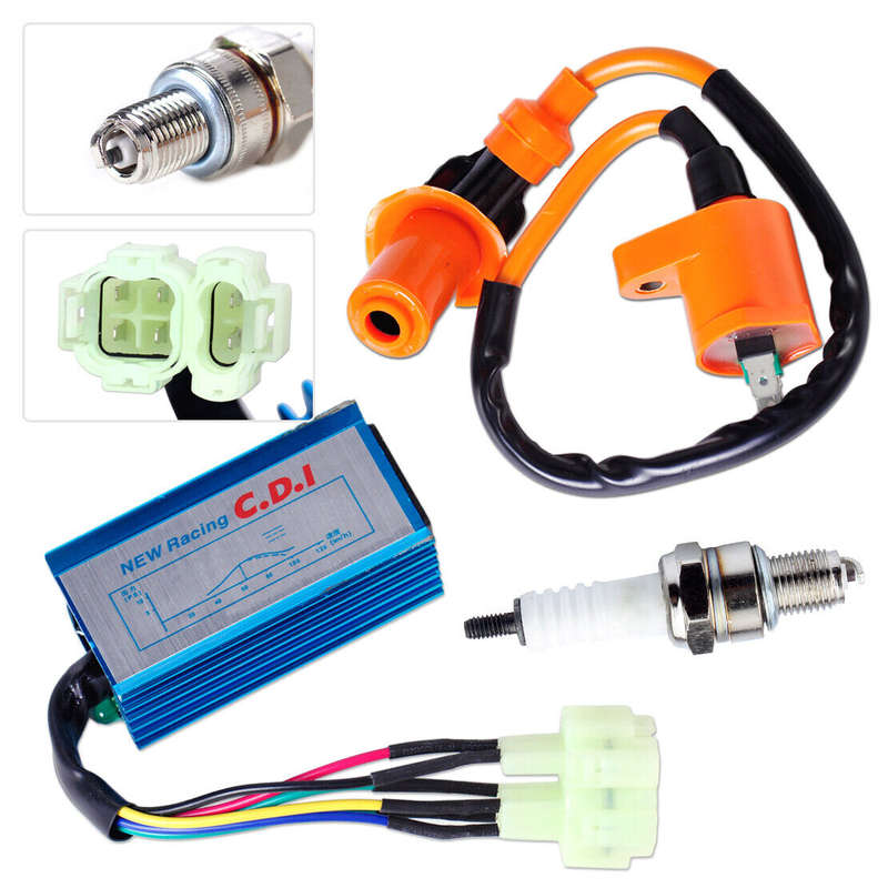 Ignition Coil+Spark Plug+Wire CDI Fit for GY6 150cc Scooter ATV Go Kart Moped