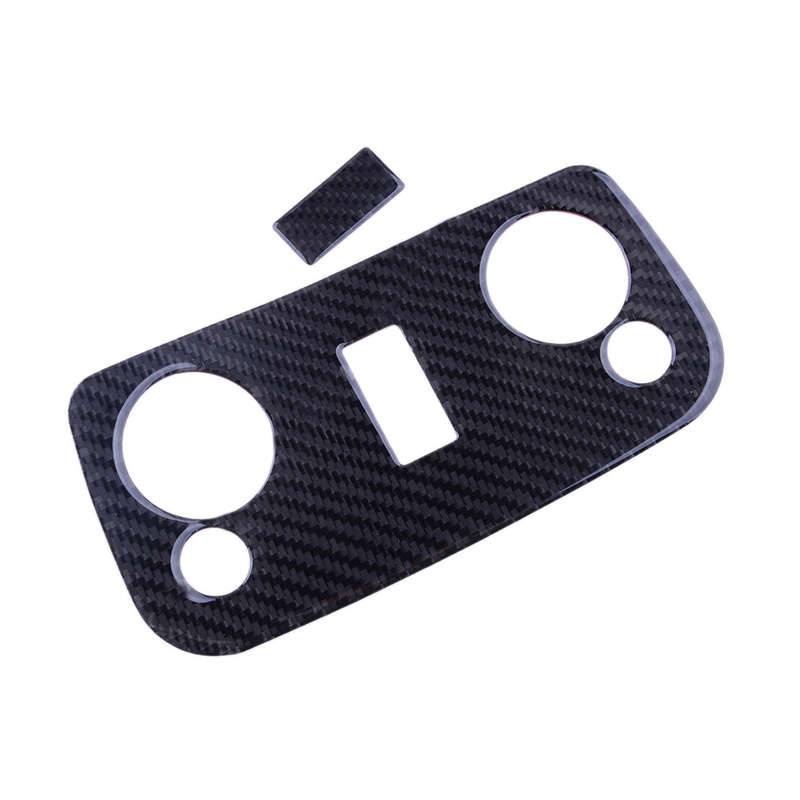 Roof Reading Light Panel Cover Trim Fit for Ford Mustang Black Carbon Fiber
