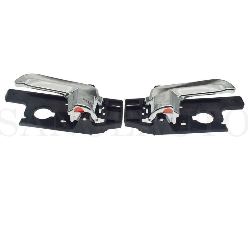 2pcs Inside Door Handles Chrome Left Right For Kia Sportage 2.0L 2.7L 2005-2010