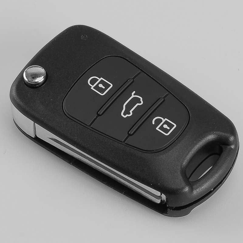 Key Case Shell w/ Uncut Blank Blade Fit for Hyundai i10 i30 Elantra Kia Amanti