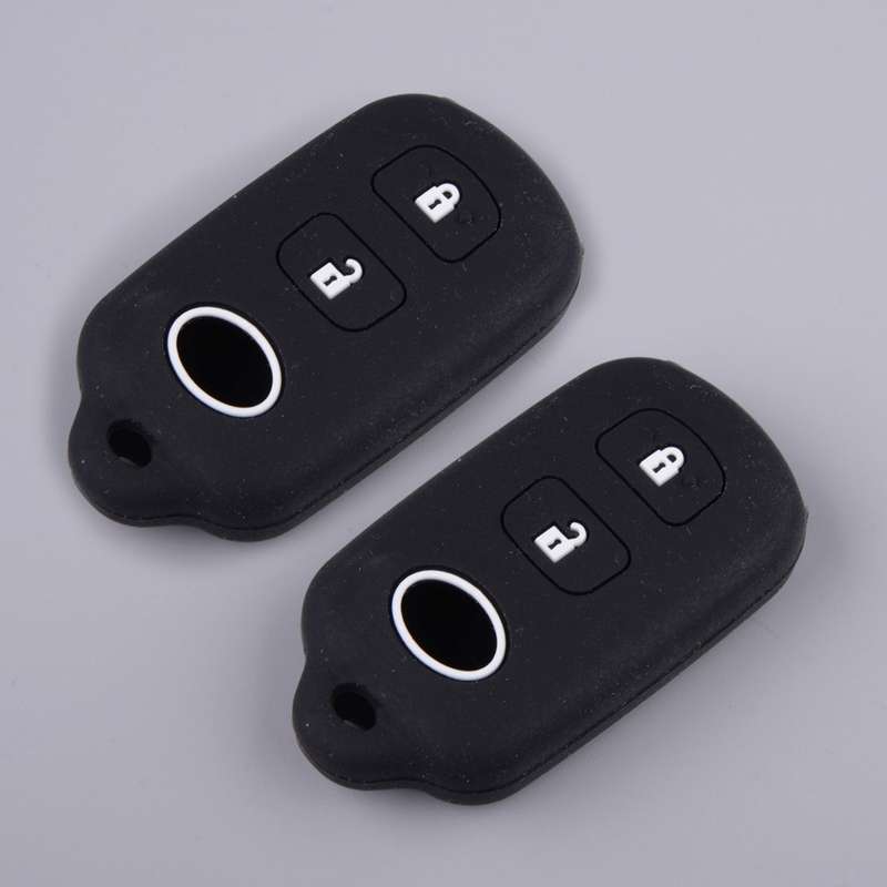 Car 2pcs Silicone Key Fob Cover Case Fit for Toyota Camry Corolla RAV4 Tacoma