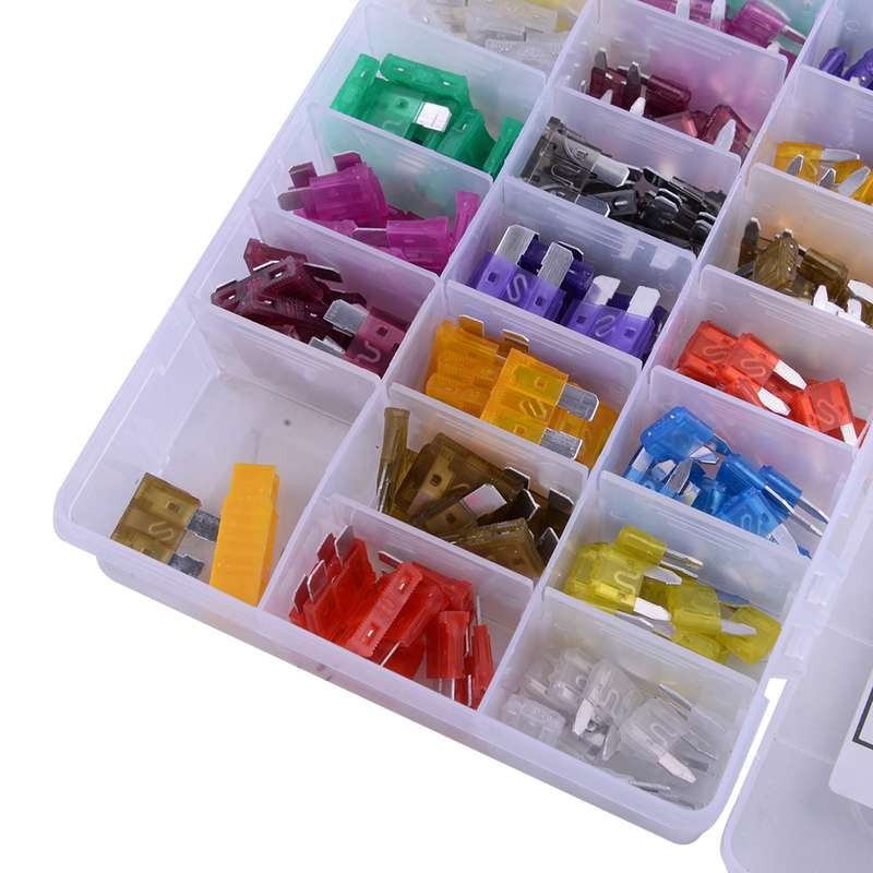 242Pc Car Blade Fuses Kit Medium Small Blade Type Holder Fuses Universal