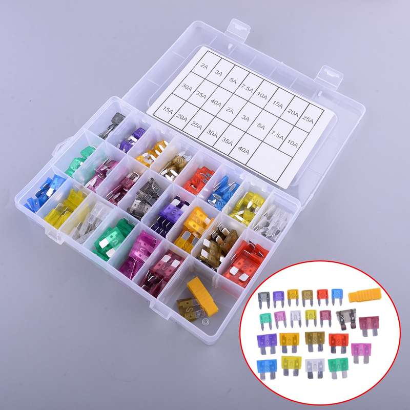 242Pc Car Blade Fuses Kit Medium Small Blade Type Holder Fuses Universal