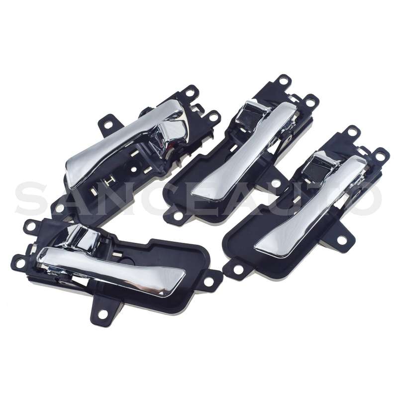 New 4PCS Front Rear LH RH Inside Chrome Door Handles For Hyundai Sonata 2011-15