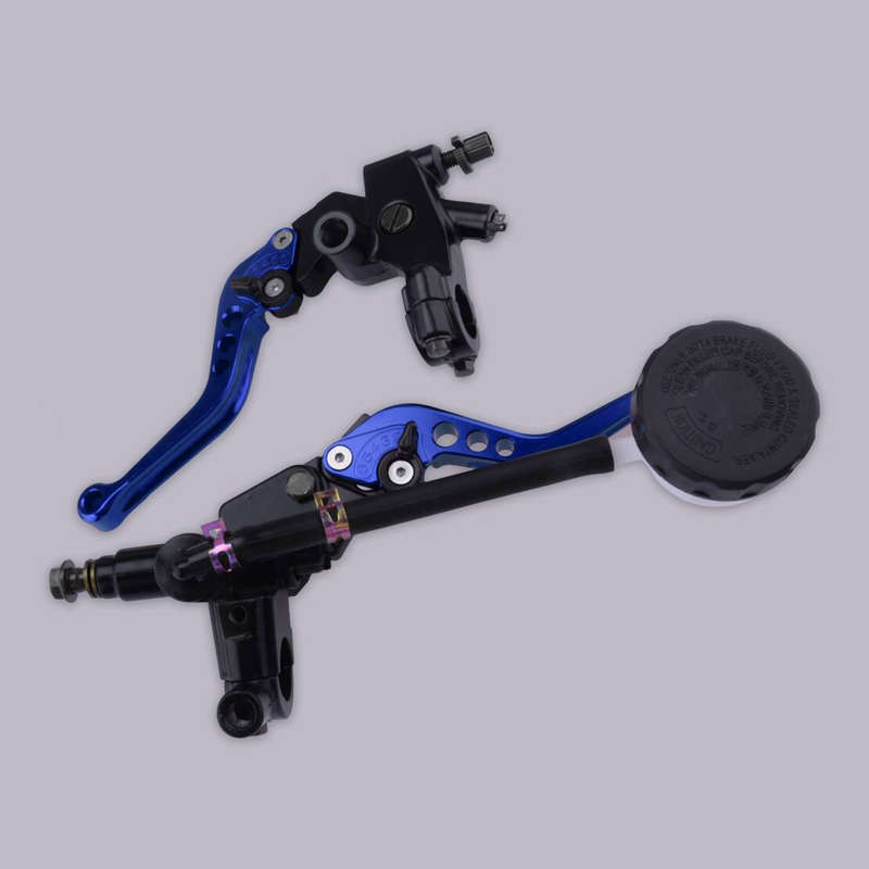 Blue & Black Motorcycle 7/8" 22mm Brake Clutch Master Cylinder Lever Acc