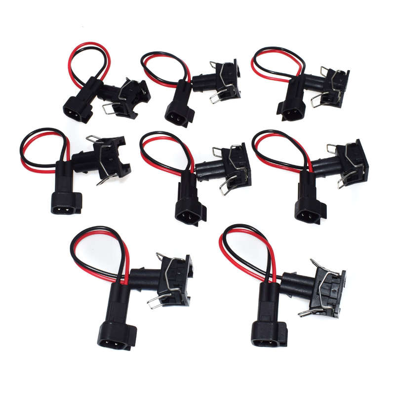 Set 8pcs For LQ4, LQ9 4.8 5.3 6.0 wire Harness LS1 LS6 LT1 EV1 Injector Adapters
