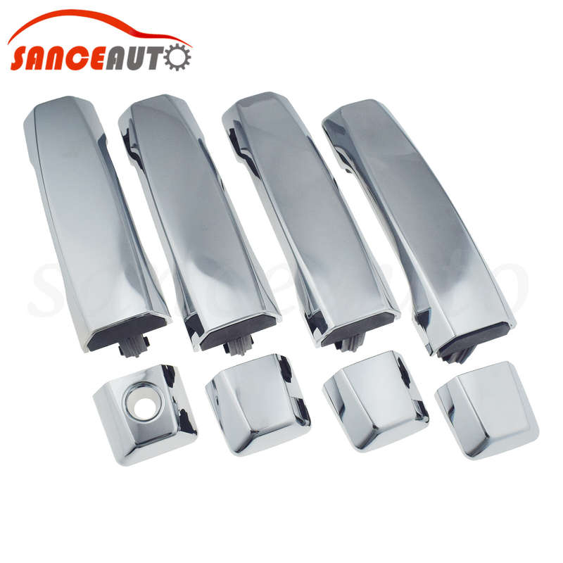 4pc Exterior Outside Chrome Door Handles Front Rear for Nissan Titan 2004-2018