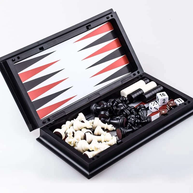 Foldable Magnetic Travel  BACKGAMMON Educational Board Games