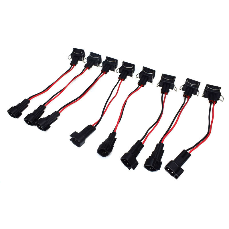 Set 8pcs For LQ4, LQ9 4.8 5.3 6.0 wire Harness LS1 LS6 LT1 EV1 Injector Adapters