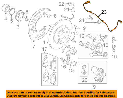 LR062671 ABS speed sensor Rear R or L suitable for Land Rover Discovery Sport