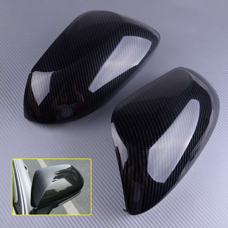 2*Side Rearview Mirror Cover Fit For Toyota Corolla Hatchback 19-20 Carbon Fiber