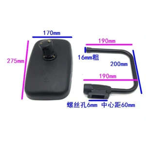 Rear View Mirror With Bracket Fits HITACHI Excavator EX60 70 120 200 210-2-3-5-6