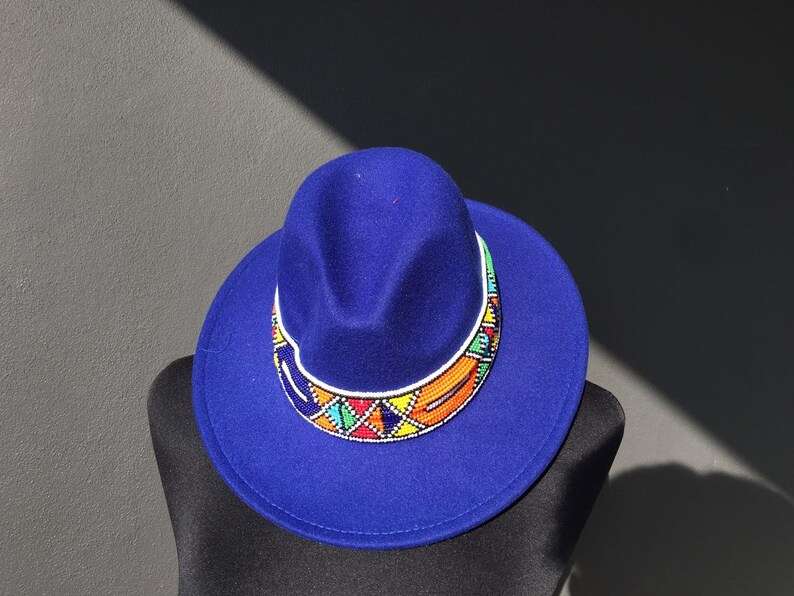 Zulu Beaded Fedora Hat | ladies Fedora Hat| Beaded Hat| Beaded Fedora Hat| Beaded Fedora| women Hat