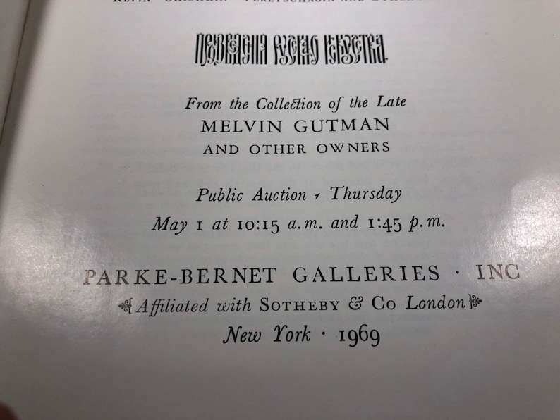 RUSSIAN WORKS OF ART Catalog NYC (1969)- incl. FABERGE