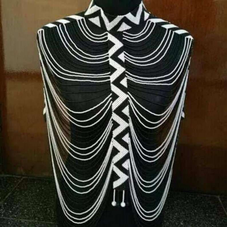 Zulu full beaded vest |Handmade Zulu beadsl Zulu beaded Neckpiece