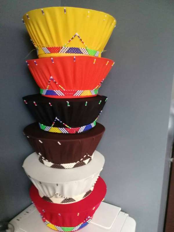 Handmade Zulu ladies bucket hat - Isicholo