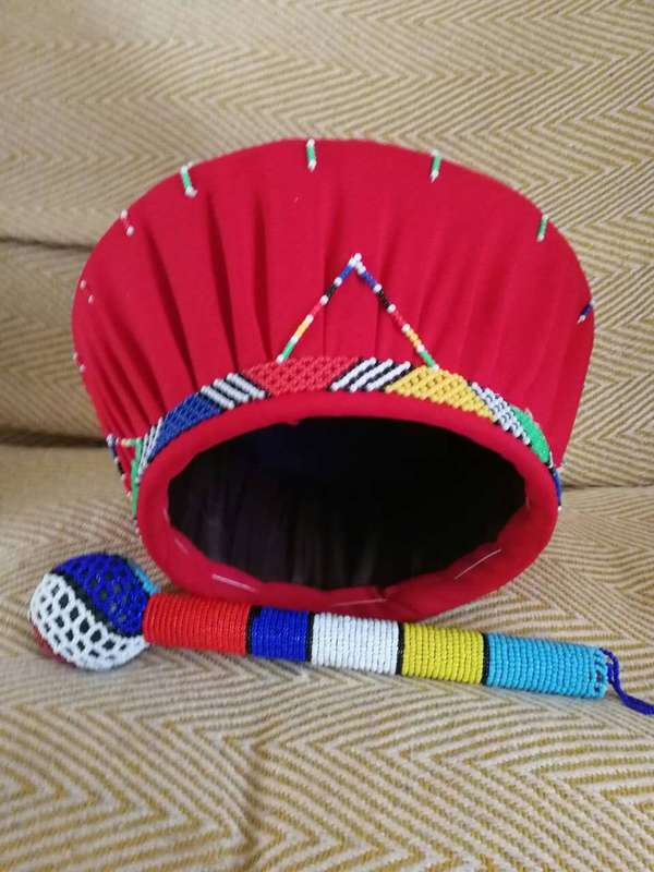 Handmade Zulu ladies bucket hat - Isicholo