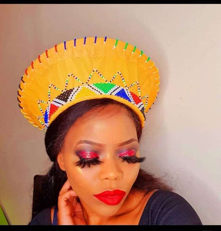 Handmade Zulu ladies bucket hat - Isicholo