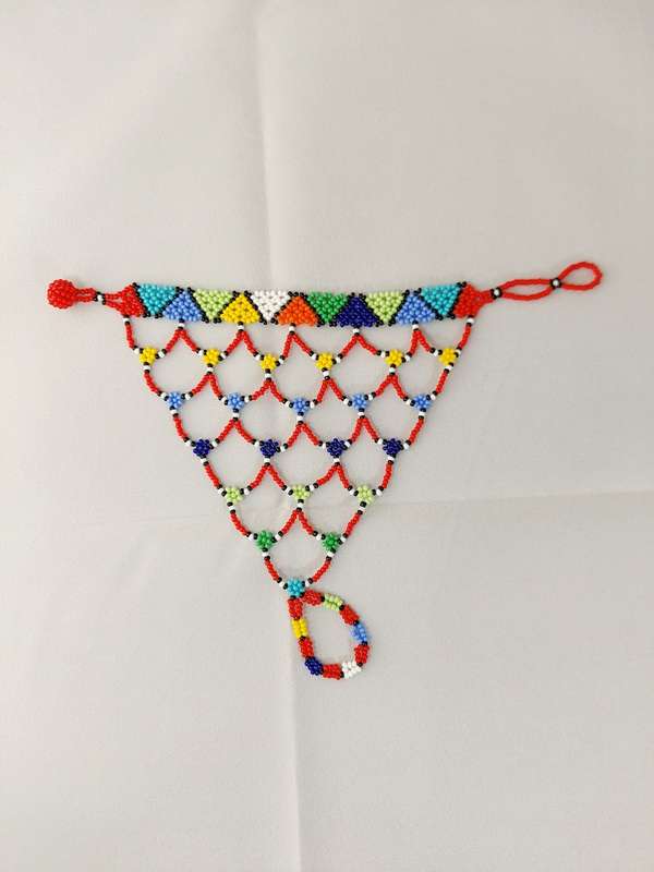 South African Beaded Zulu glove/bracelet. Tribal Jewelry. Zulu women jewelry.