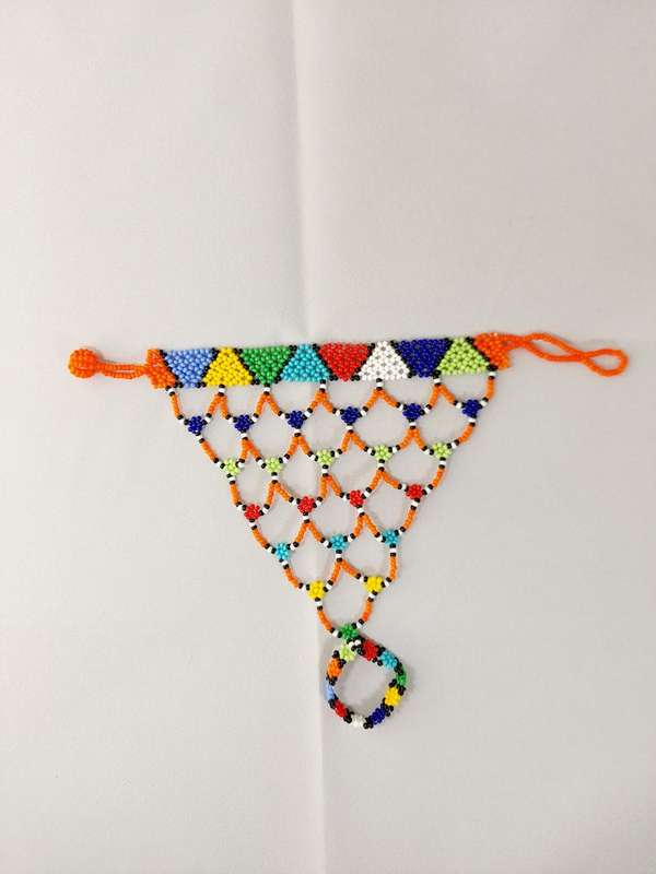 South African Beaded Zulu glove/bracelet. Tribal Jewelry. Zulu women jewelry.