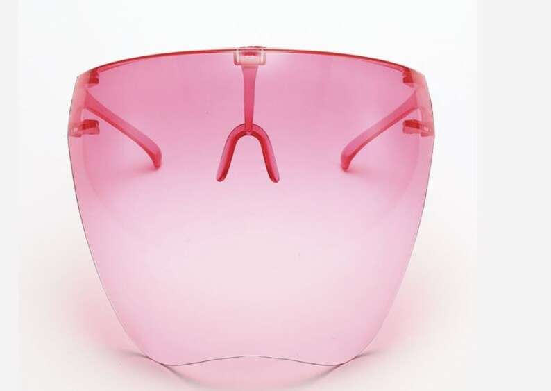 Protective Full Face Shield Guard Full Cover Visor Glasses / Ombre Oversize Sunglasses Mask PPE