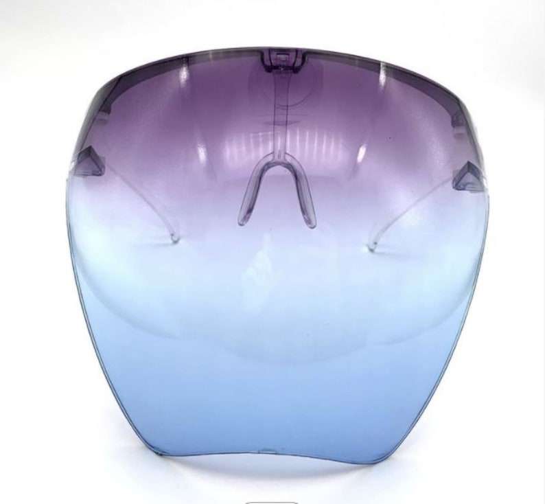 Protective Full Face Shield Guard Full Cover Visor Glasses / Ombre Oversize Sunglasses Mask PPE