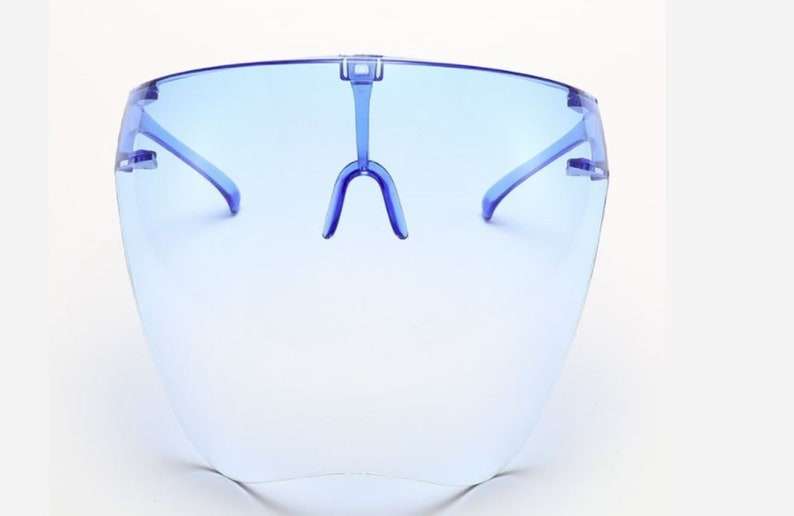 Protective Full Face Shield Guard Full Cover Visor Glasses / Ombre Oversize Sunglasses Mask PPE