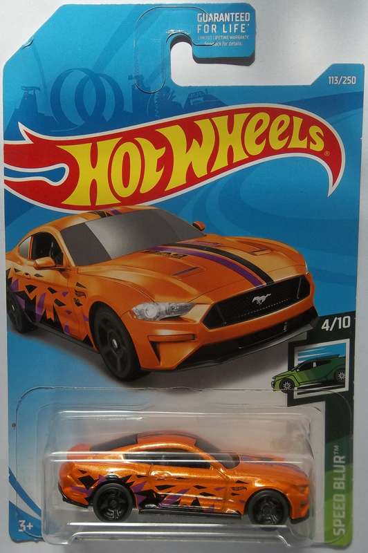 Hot Wheels Speed Blur 2018 Ford Mustang GT 2017 ( Matchbox Scale ) HOTWHEELS