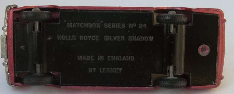 Matchbox Lesney 1-75 Series Regular Wheels #24 Rolls Royce Silver Shadow BOXED Vintage ENGLAND