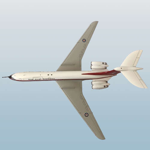 1:200 Scale, Royal Aircraft Establishment,Vickers VC10 1101, Diecast Display Model Aircraft