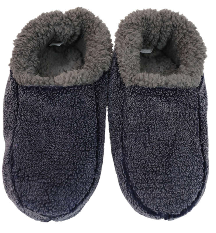 snoozies! MEN'S NAVY TWO TONE - LARGE