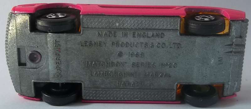 MATCHBOX Lesney Superfast #20 Lamborghini Marzal Made in England 1968 Boxed Model Car