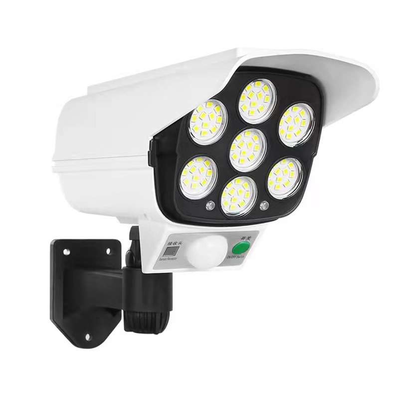 Outdoor Solar Lights 77 SMD LEDs Solar Motion Sensor Wall Light with Wireless Remote Control