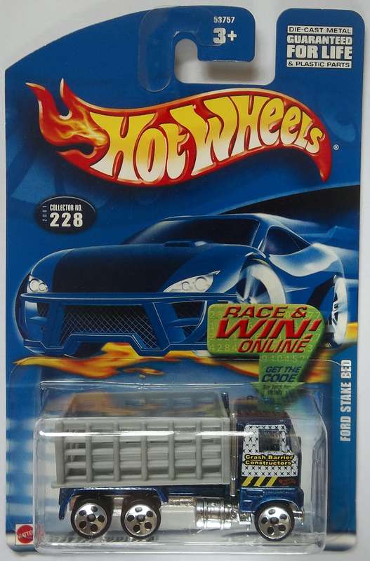 Hot Wheels Ford Stake Bed Like Matchbox Scale Model Car Made in 2001 HOTWHEELS