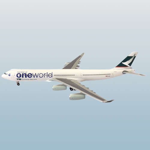 1:200 Scale, Cathay Pacific-One World, Airbus A340-313X, Diecast Display Model Aircraft