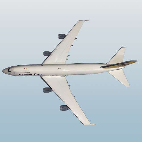 1:400 Scale, German Cargo, Boeing 747-200, Diecast Display Model Aircraft.