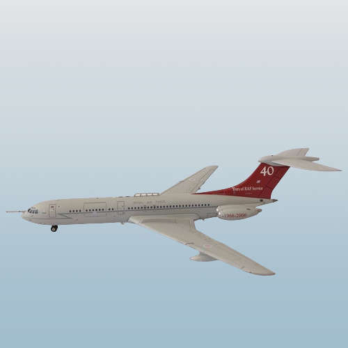 1:200 Scale, Royal Airforce Vickers VC-10 C1K, Diecast Display Aircraft Model