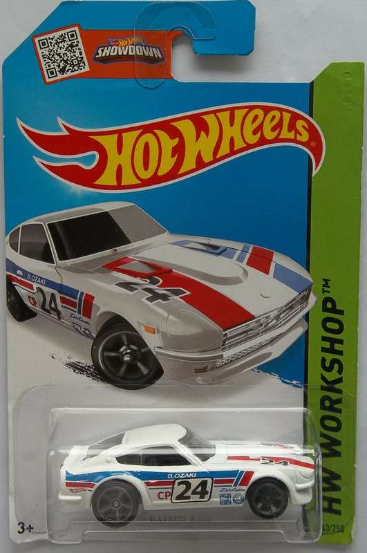 Hot Wheels WORKSHOP Datsun 240Z 2013 (White Colour) HOTWHEELS Matchbox boxed Model Car