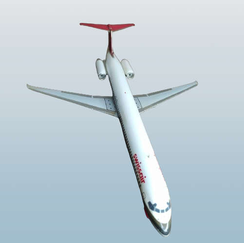 1:200 Scale, McDonnell Douglas MD-81 (DC-9-81) Swissair, Diecast Display Model Aircraft