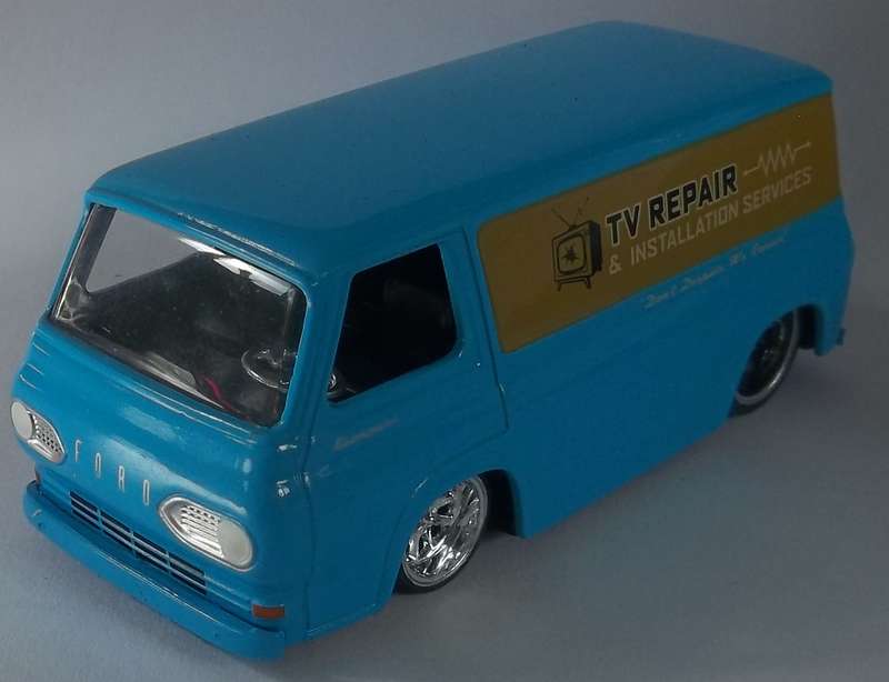 1965 Ford Econoline Van Similar scale to Matchbox bigger than 1/64 Rubber tyres low rider