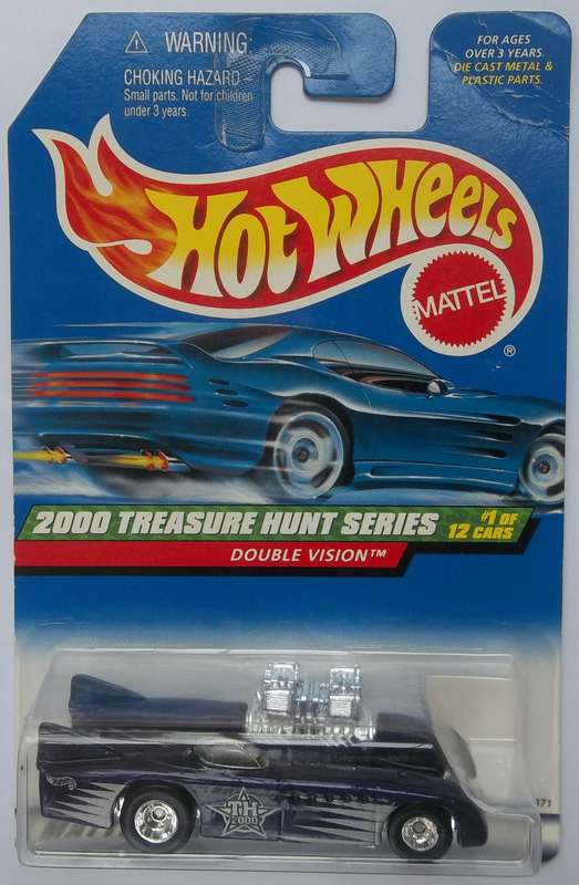 Hot Wheels TREASURE HUNTS Double Vision RUBBER TYRES Matchbox scale Car HOTWHEELS TREASURE HUNT 2000