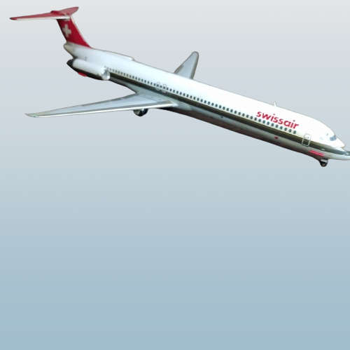 1:200 Scale, McDonnell Douglas MD-81 (DC-9-81) Swissair, Diecast Display Model Aircraft