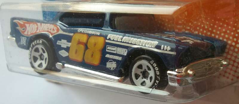 Hot Wheels TREASURE HUNT 1957 Chevrolet Bel Air Like Matchbox scale 2013 Sponsors Logos