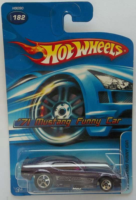 Hot Wheels 1971 Ford Mustang Funny Car 2005 HOTWHEELS like Matchbox Boxed Model Car