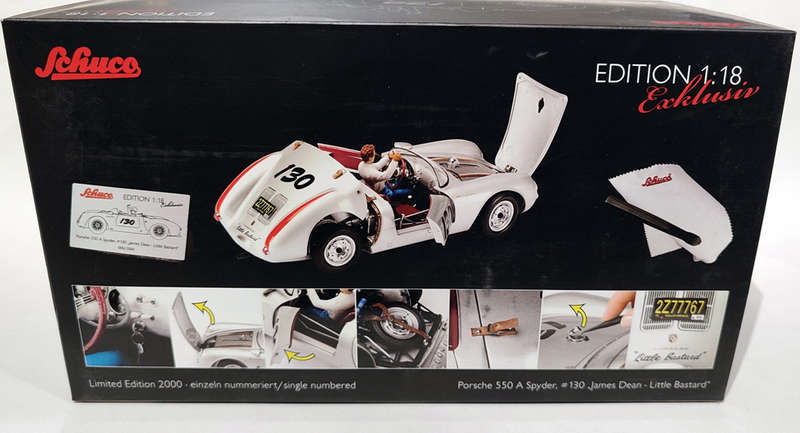 **NEW** 1/18 Schuco Limited Edition 1955 Porsche 550A Spider #130 James Dean (Little Bastard)