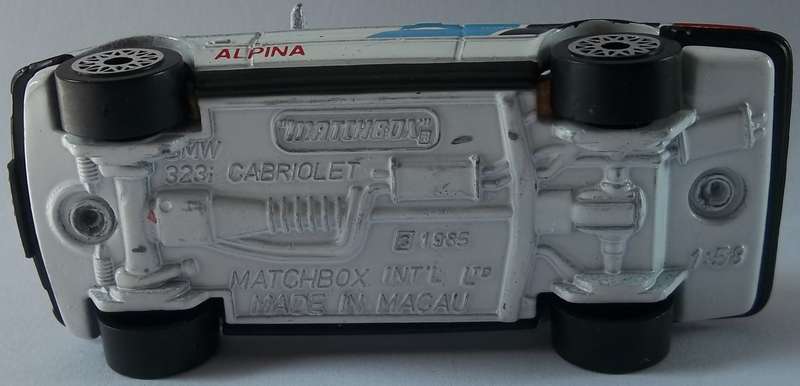 Matchbox BMW 323i Cabriolet 1985 Vintage Model car near mint made in Macau