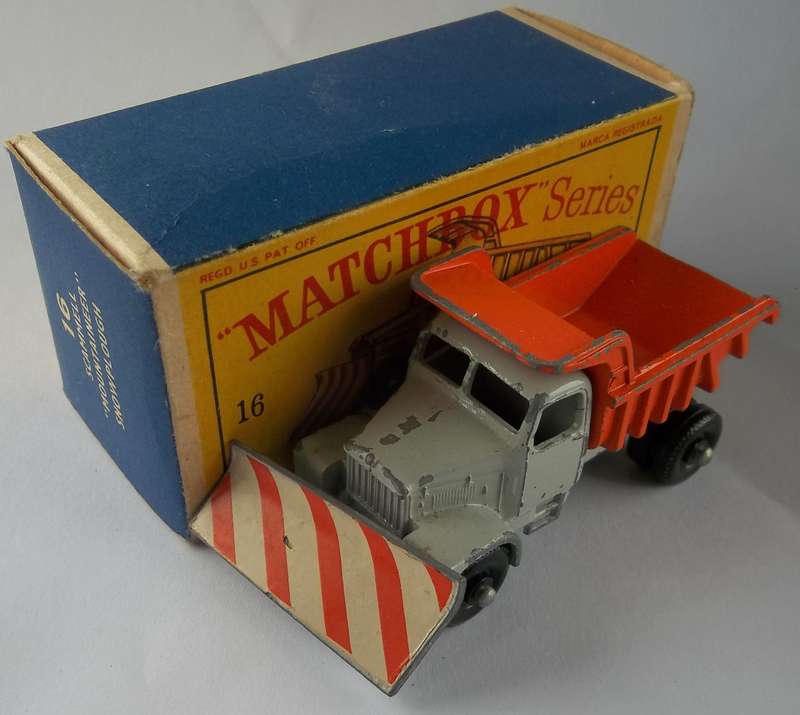 MATCHBOX Lesney 1-75 Series Regular Wheels #16 Scammell Snow Plough BOXED Made in England