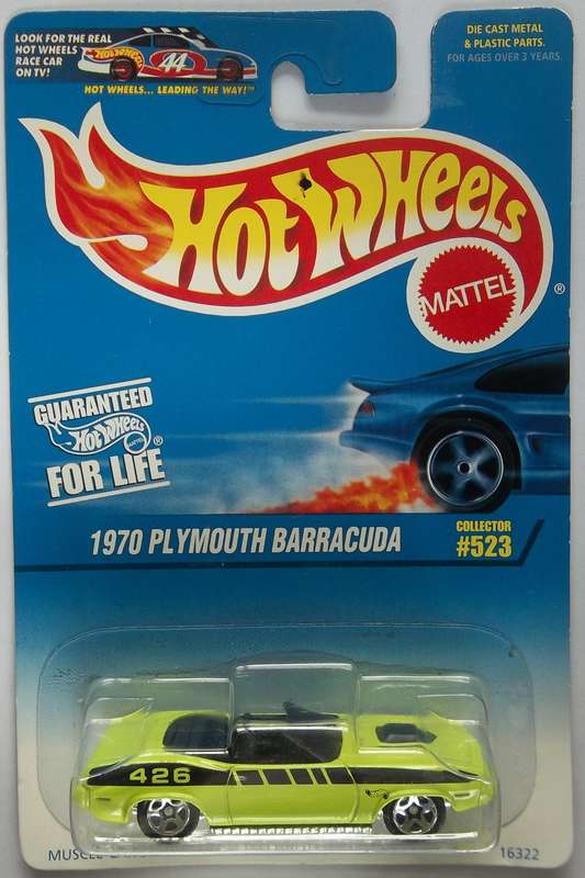 Hot Wheels 1970 Plymouth Barracuda Matchbox Scale Vintage Die Cast 1996 Model Car