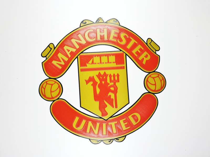 Manchester United Plaque 3D Printed